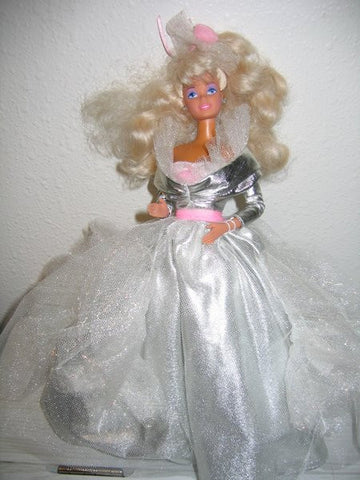 Barbie in Silver Gown with Pink Accessories